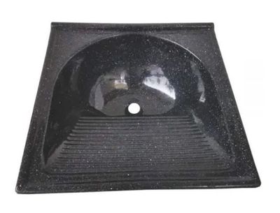 Tanque Simples em Mármore Sintético 60x60cm Cinza Nobre