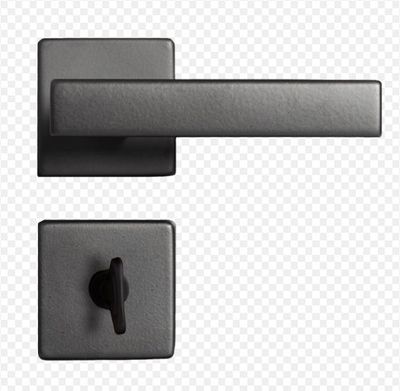Fechadura Banheiro Concept Roseta Quadrada Preto