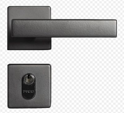Fechadura Externa Concept Roseta Quadrada Preto