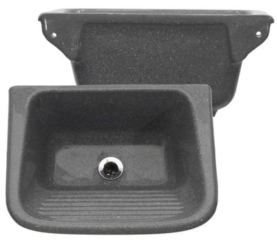 Tanque Simples em Mármore Sintético 50x40cm Cinza Real