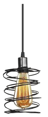 Pendente Aramado Mola Preto 1xe-27