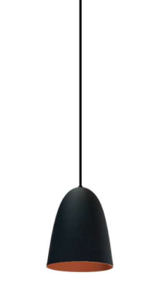 Pendente Bala Preto com Cobre 1XE-27