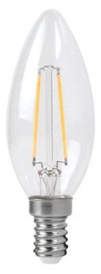 Lâmpada De Led Filamento Vela Lisa 2700k 2w E-14