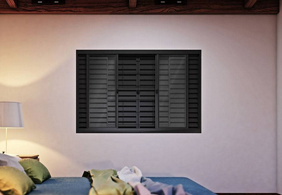 Janela Veneziana De Correr Com Grade Riobras Pronta 100x120cm