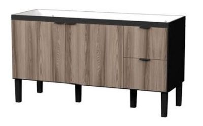 Gabinete Para Pia Flamingo 1,20cm Preto Com Tamarindo