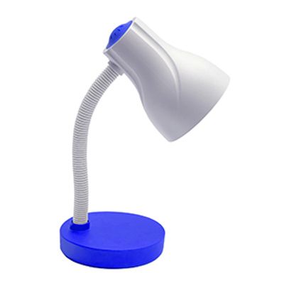 Abajur Mesa Spiralle Branco Com Azul 1xe-27