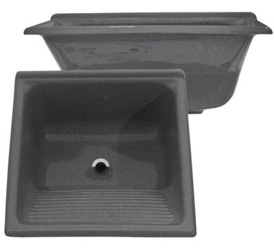 Tanque Simples em Mármore Sintético 60x60cm Cinza Real