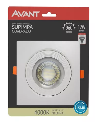 Spot Led De Embutir PAR20 Branco 12w 4000k