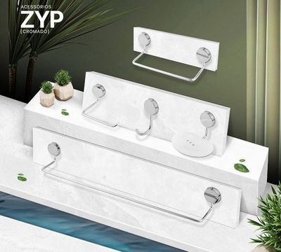 Kit de Acessórios p/ Banheiro Zyp 5 Peças