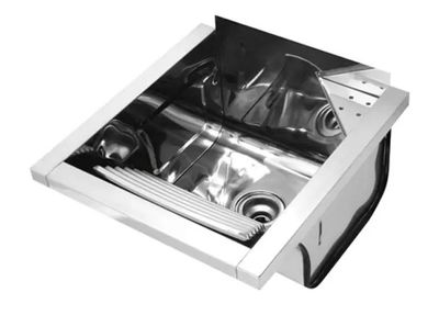 Tanque de Parede Inox Polido 44x47cm 23 Litros