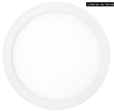 Painel Led De Sobrepor Redondo 30x30CM 24W 6000K