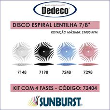 KIT 4 FASES SUNBURST 7/8 DISCO LENTILHA DP SiLICIO