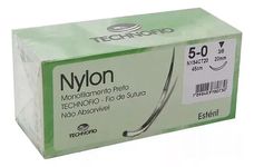 FIO DE SUTURA NYLON MONOFILAMENTO 5-0 (24PCS)