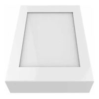 Luminária Plafon Led Teto Sobrepor 3000k Osram Led Moray Quadrada 17w branco quente