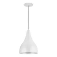 Luminária Pendente Gota Pequeno Diametro 16cm Acabamento Branco