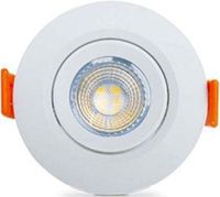 Luminária Spot Redondo Embutir Led 5W Bivolt Luz Amarela 3000K