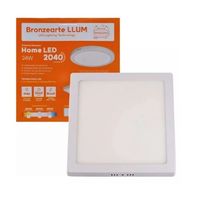 Painel Plafon Luminária Led Quadrado Sobrepor Slim 24w 6500k Branco Frio LLUM