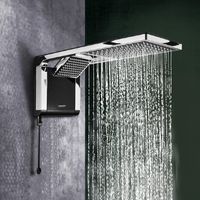 Chuveriro e Ducha Aqua Duo Black Ultra Preta e cromado 127v 5500w Lorenzetti
