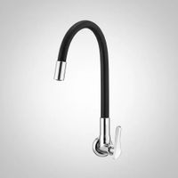 Torneira Cozinha Parede Bica Flexivel Preta Lorenzetti 1178 B27