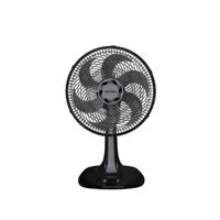 Ventilador de Mesa Turbo Preto 30cm 6 Pás 127v  Oscilante Ventisol