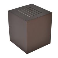 Luminária Arandela Retangular Marrom faxo de luz AR6207