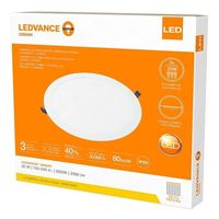 Painel Plafon Luminária Led redondo Embutir Insert 30w 3000k Branco Quente (40cm) Ledvance