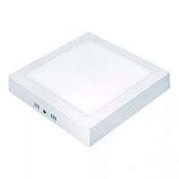 Painel Plafon Luminária Led Quadrado Sobrepor Slim 6W 6500k Branco Frio