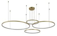 Pendente Led Daire Dourado Fosco 4 Mod. 110w 8800Lm 3000K Nordecor