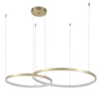 Pendente Led Daire Dourado Fosco 2 Mod. 49w 3920Lm 3000K Nordecor
