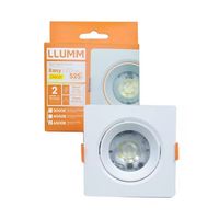Spot Led Quadrado de Embutir Branco Easyled Decor 7W 6500K Bivolt LLumm