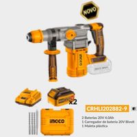 Martelete Rotativo Brushless SDS Plus 4,5J Com 2 Baterias 20V 4.0AH INGCO