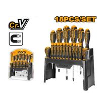 Jogo de Chave de Fenda, Chave Philips e Precisão 18Pçs INGCO HKSD1828