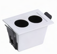 Luminaria Embutir Powerus c/ 2 Leds 4w 360Lm 3000K Bivolt Branca Nordecor