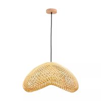 Pendente Otaki Rattan Madeira 60cm Cabo 3m