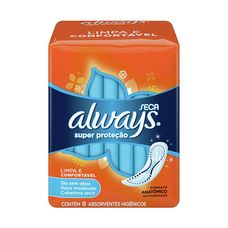 Absorvente Always Super Proteção Seca Sem Abas 8 Unidades