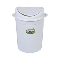 Lixeira Basculante 12 Litros Branca Plasvale