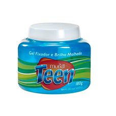 Gel Fixador Capilar Muriel Teen Brilho Molhado Azul 180g