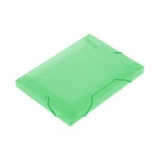 Pasta Elástica Plástica Pequena 1/2 Ofício Verde 20mm - Polibras