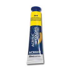 Tinta Acrylic Colors Acrilex 20ml – Amarelo de Cádmio Claro 340