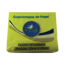 GUARDANAPO 20X23 AMARELO C/50 FLS