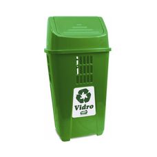 LIXEIRA 50 LITROS VERDE - PLASVALE