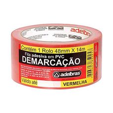 Fita de Demarcação de Solo Vermelha 48mmx14m - Adelbras