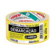 Fita de Demarcação de Solo 48mmx14m Amarela - Adelbras