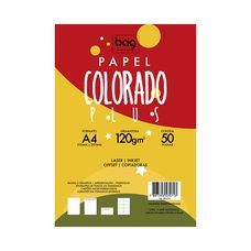 Papel Colorado 120g A4 Rosa Com 50 Folhas Bahia