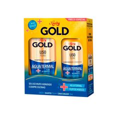 Kit Niely Gold Liso Prolongado Shampoo 300ml e Condicionador 200ml