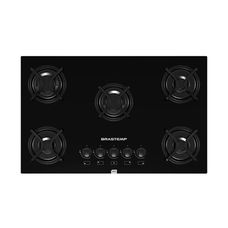 Cooktop à Gás Brastemp Ative 5 Bocas Vidro Preto Bivolt