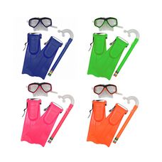 Kit Snorkel Com Máscara e Nadadeiras Sortido - Bel Fix