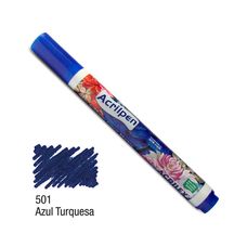 Caneta Acrilpen marcador para tecido azul turquesa 04412 501