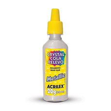 COLA CRYSTAL METALLIC BRANCO ACRILEX