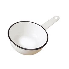 Papeiro Com Cabo Liso Esmaltado Branco N.16 Metallouça